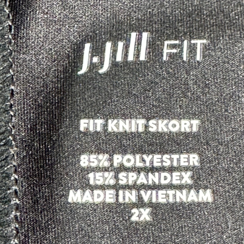 J Jill Fit Knit Skort Black Athletic Tennis Golf Activewear Size 2X - Picture 4 of 8